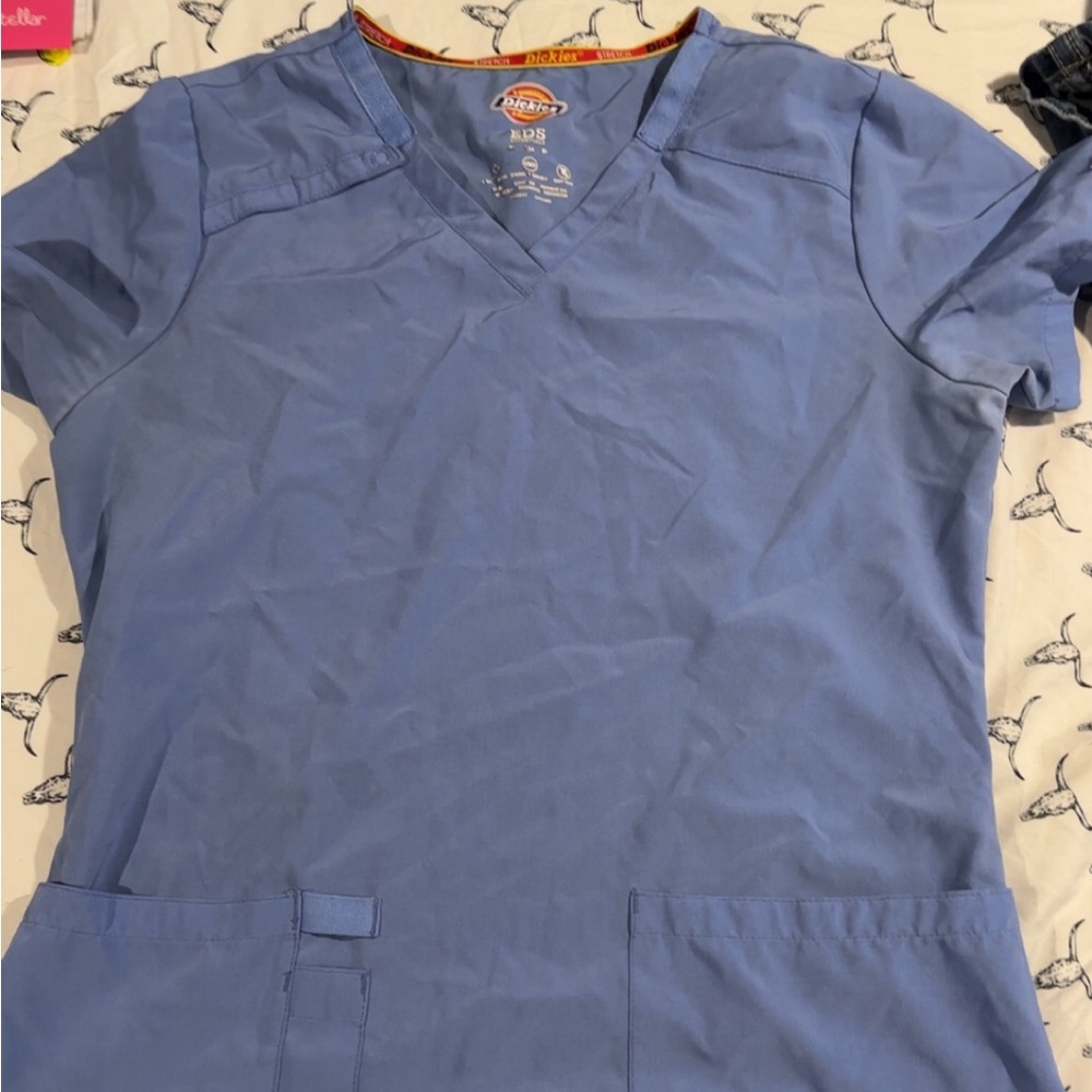 Cecil Blue Scrub Top